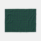 Couverture Polaire MacKay Clan Vert, bleu et noir Tartan (Devant (Horizontal))