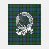 Couverture Polaire MacKie Clan Badge Tartan Plaid (Devant)