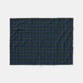 Couverture Polaire MacKinlay Clan Bleu, Noir et Vert Tartan (Devant (Horizontal))