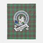 Couverture Polaire MacKinnon Chasse Ancien Clan Badge Tartan Plaid (Devant)