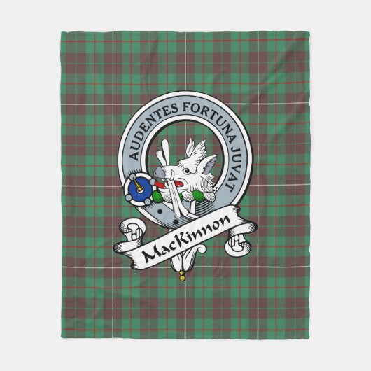 Couverture Polaire MacKinnon Chasse Ancien Clan Badge Tartan Plaid (Devant)