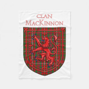 Couverture Polaire MacKinnon Tartan Scottish Plaid Lion Rampant