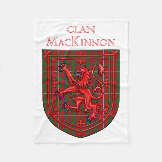 Couverture Polaire MacKinnon Tartan Scottish Plaid Lion Rampant (Devant)