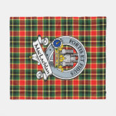 Couverture Polaire MacLachlan Chasse Moderne Clan Badge Tartan Plaid (Devant (Horizontal))