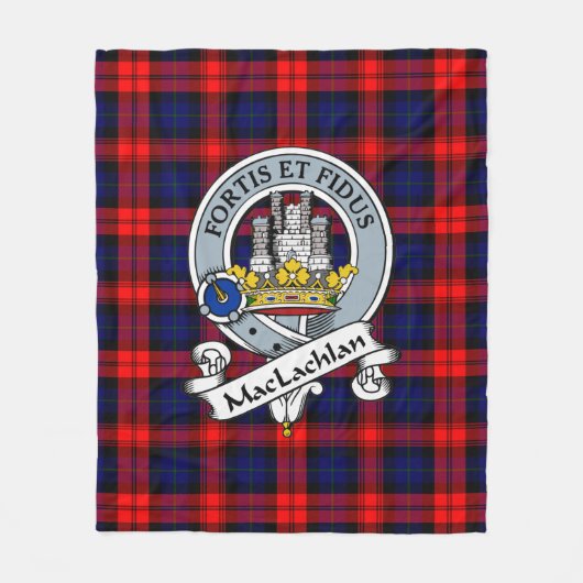 Couverture Polaire MacLachlan Moderne Clan Badge Tartan Plaid (Devant)