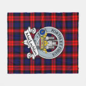 Couverture Polaire MacLachlan Moderne Clan Badge Tartan Plaid (Devant (Horizontal))