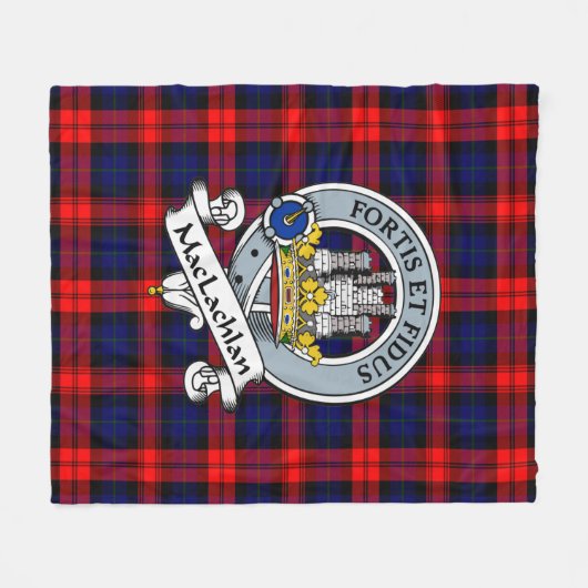 Couverture Polaire MacLachlan Moderne Clan Badge Tartan Plaid (Devant (Horizontal))