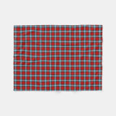 Couverture Polaire MacLaine Clan Bright Red et Sky Blue Tartan (Devant (Horizontal))