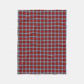 Couverture Polaire MacLaine Clan Bright Red et Sky Blue Tartan (Devant)