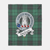 Couverture Polaire MacLean Chasse Ancien Clan Badge Tartan Plaid (Devant)