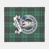Couverture Polaire MacLean Chasse Ancien Clan Badge Tartan Plaid (Devant (Horizontal))