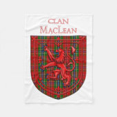 Couverture Polaire MacLean Tartan Scottish Plaid Lion Rampant (Devant)