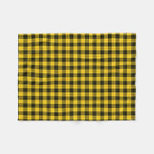 Couverture Polaire MacLeod Clan Bright Yellow et Black Tartan (Devant (Horizontal))