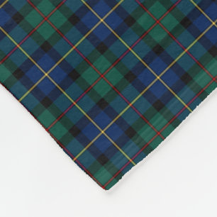 Couverture Polaire MacLeod de Skye Blue et Green Tartan