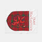 Couverture Polaire MacLintock Tartan Scottish Plaid Lion Rampant (Devant (Horizontal))