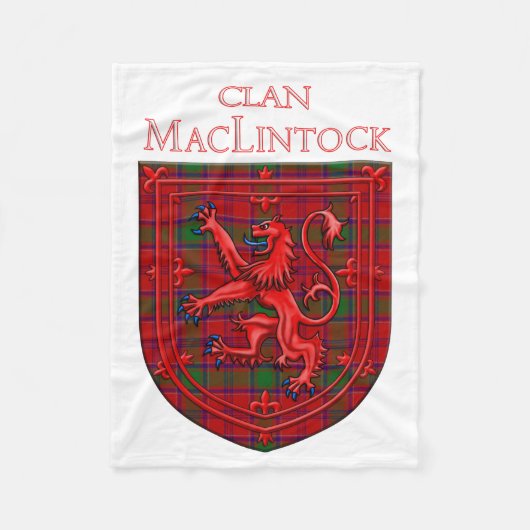 Couverture Polaire MacLintock Tartan Scottish Plaid Lion Rampant (Devant)