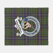 Couverture Polaire MacMillan Chasse Moderne Clan Badge Tartan Plaid (Devant (Horizontal))