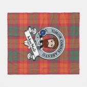 Couverture Polaire MacNab Ancient Clan Badge Tartan Plaid (Devant (Horizontal))
