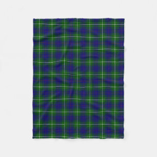 Couverture Polaire MacNeil bleu et vert Tartan Plaid