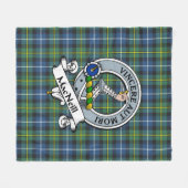 Couverture Polaire MacNeill De Barra Ancien Clan Badge Tartan Plaid (Devant (Horizontal))