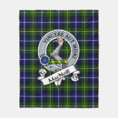 Couverture Polaire MacNeill De Barra Moderne Clan Badge Tartan Plaid (Devant)