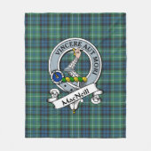 Couverture Polaire MacNeill De Colonsay Clan Badge Tartan Plaid (Devant)