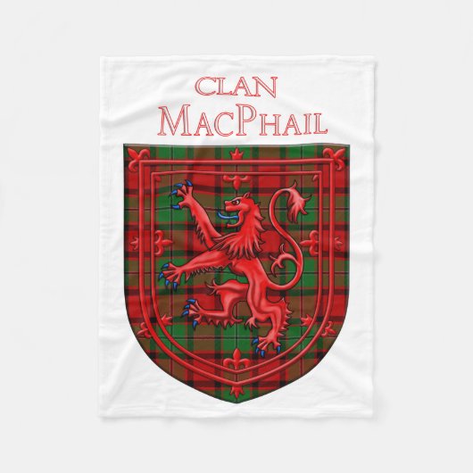 Couverture Polaire MacPhail Tartan Scottish Plaid Lion Rampant (Devant)