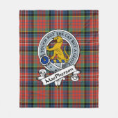 Couverture Polaire MacPherson Ancien Clan Badge Tartan Plaid (Devant)