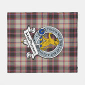 Couverture Polaire MacPherson Chasse Ancien Clan Badge Tartan Plaid (Devant (Horizontal))