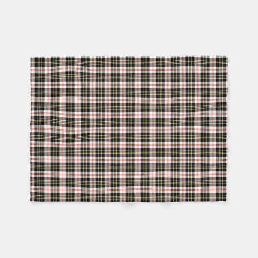 Couverture Polaire MacPherson Clan Robe noir et blanc Tartan (Devant (Horizontal))