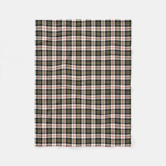 Couverture Polaire MacPherson Clan Robe noir et blanc Tartan (Devant)