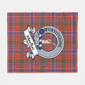 Couverture Polaire MacRae Ancient Clan Badge Tartan Plaid (Devant (Horizontal))