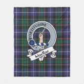 Couverture Polaire MacRae Chasse Moderne Clan Badge Tartan Plaid (Devant)