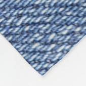 Couverture Polaire Macro Dénim Bleu, Texture Gros Plan. (Coin)