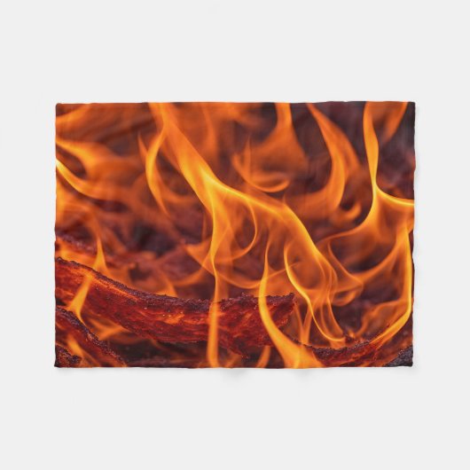 Couverture Polaire macro Flamme d'incendie (Devant (Horizontal))