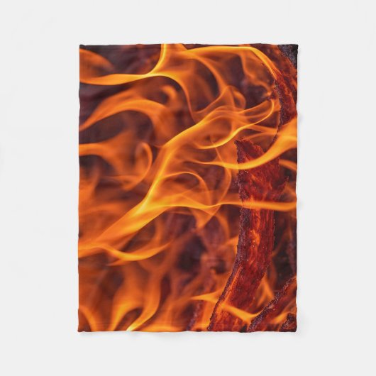 Couverture Polaire macro Flamme d'incendie (Devant)