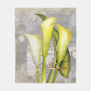 Couverture Polaire Macro fleur Calla lily