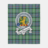 Couverture Polaire MacThomas Ancient Clan Badge Tartan Plaid (Devant)