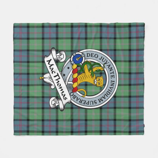 Couverture Polaire MacThomas Ancient Clan Badge Tartan Plaid (Devant (Horizontal))