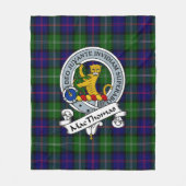 Couverture Polaire MacThomas Moderne Clan Badge Tartan Plaid (Devant)