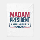 Couverture Polaire Madame la Présidente Kamala Harris 2024 Vote Democ (Devant)
