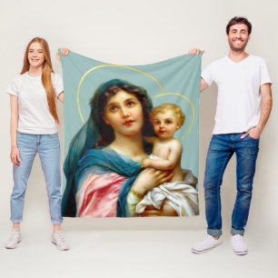 Couverture Polaire Madone et Enfant