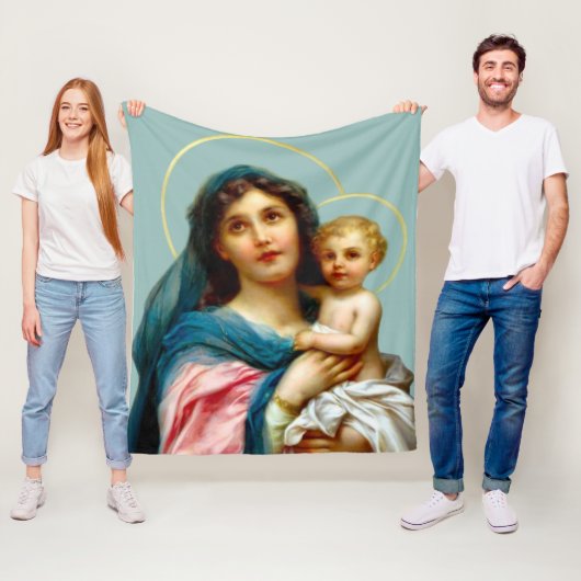 Couverture Polaire Madone et Enfant (En situation)