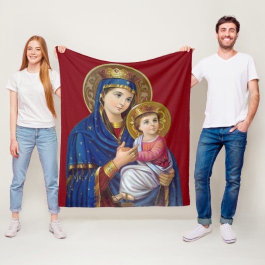 Couverture Polaire Madone et Enfant (En situation)