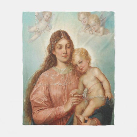 Couverture Polaire Madonna et l'enfant (Devant)