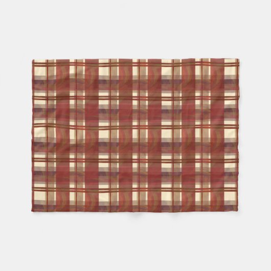 Couverture Polaire Madras Plaid Fall Red (Devant (Horizontal))