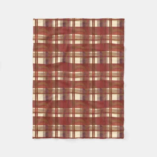 Couverture Polaire Madras Plaid Fall Red (Devant)