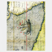 Couverture Polaire Magellans navire Victoria, Antique Carte Océan Pac (Devant)