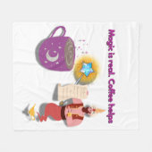 Couverture Polaire Magic Is Real, Coffee Helps – Cozy Wizard Blanket (Devant (Horizontal))
