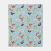 Couverture Polaire Magical Creatures Vintage Pattern (Devant)